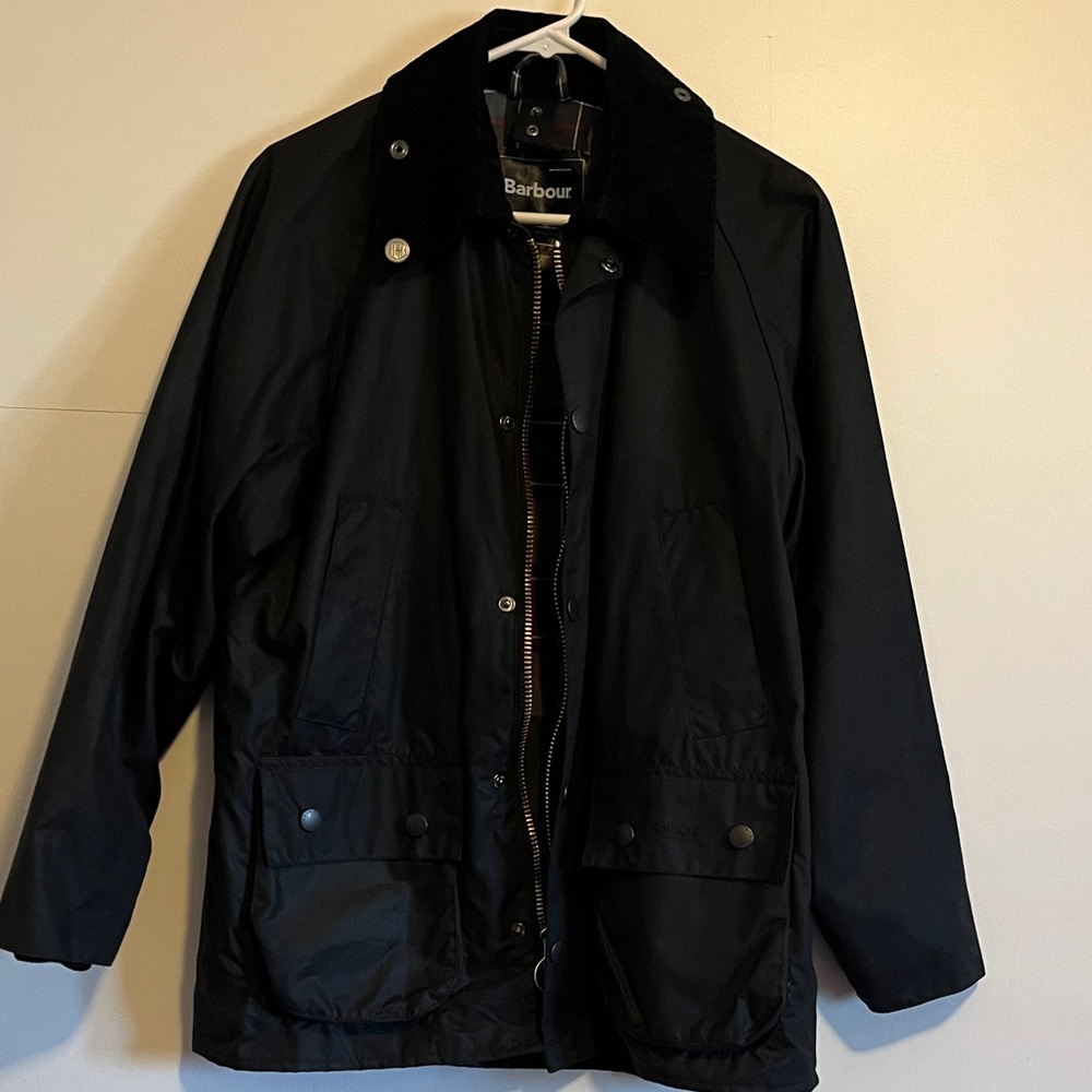Barbour Bedale Jacket with Blue and Red Plaid
